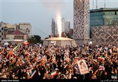 جشن پیروزی ابراهیم رئیسی در انتخابات  در میدان امام حسین(ع)
