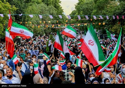 جشن پیروزی ابراهیم رئیسی در انتخابات ریاست جمهوری - همدان