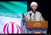 محمد قمی رئیس سازمان تبلیغات اسلامی در گرامیداشت چهلمین سالگرد تاسیس سازمان تبلیغات اسلامی