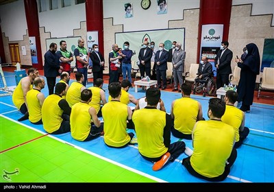 بازدید وزیر ورزش و جوانان از اردوی تیم‌های ملی والیبال نشسته و پاراتیراندازی