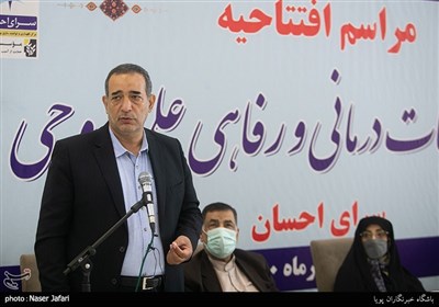علیرضا طاهری مدیرعامل سرای احسان در افتتاح مجموعه رفاهی و درمانی در سرای احسان