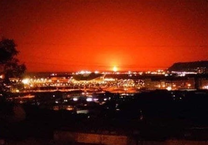 انفجار در میدان گازی آذربایجان در دریای خزر+فیلم
