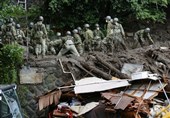 تلاش برای نجات 80 مفقود در رانش زمین ژاپن