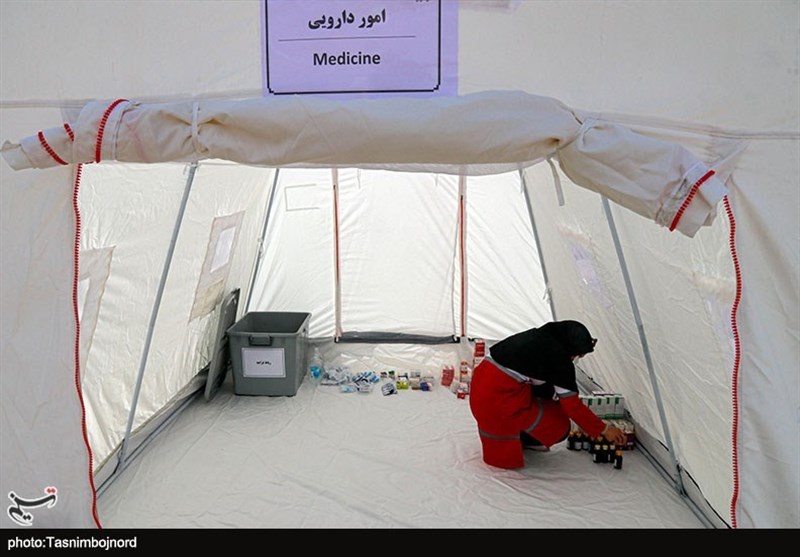 مانور خدمات درمانی اضطراری هلال احمر در مناطق زلزله زده استان خراسان شمالی+ تصاویر