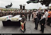 ورود پیکر 2 شهید گمنام دوران دفاع‌مقدس به استان گلستان