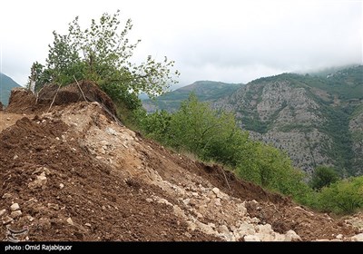 رانش زمین در روستای طیولا اشکورات -گیلان