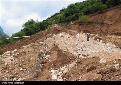 رانش زمین در روستای طیولا اشکورات -گیلان