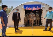 پذیرش بیماران کرونایی در بیمارستان صحرایی نهبندان آغاز شد+ فیلم