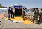 برپایی بیمارستان صحرایی در شهرستان نهبندان+ تصاویر