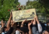 پیکر شهید گمنام دوران دفاع مقدس در یاسوج خاکسپاری شد