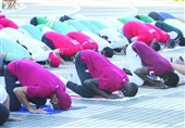 نماز عید قربان ورزشکاران مسلمان در دهکده المپیک