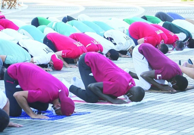نماز عید قربان ورزشکاران مسلمان در دهکده المپیک