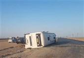 واژگونی اتوبوس در اصفهان 18 مصدوم را راهی بیمارستان کرد