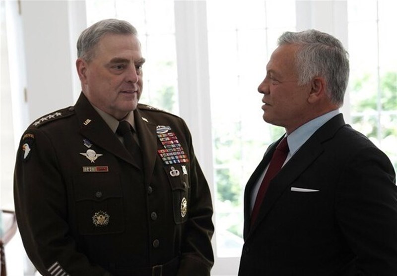 دیدار پادشاه اردن و رئیس ستاد مشترک ارتش آمریکا در واشنگتن