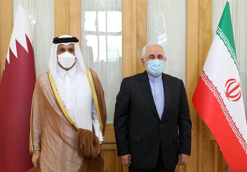 دیدار و گفتگوی ظریف و وزیر خارجه قطر در تهران