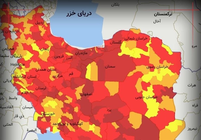 رنگ قرمز روی نقشه کرونایی شاهرود ثابت ماند- اخبار سمنان - اخبار استانها  تسنیم | Tasnim