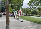 المپیک 2020 توکیو| صف طولانی ژاپنی‌ها برای عکس با حلقه‌های المپیک + فیلم