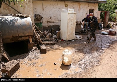 خسارات سیل در روستای الموت غربی - قزوین