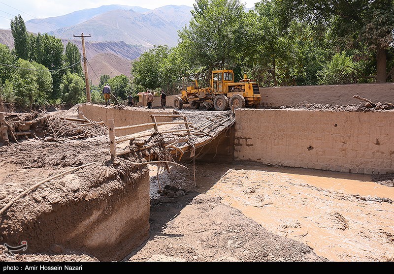 خسارات سیل در روستای الموت غربی - قزوین