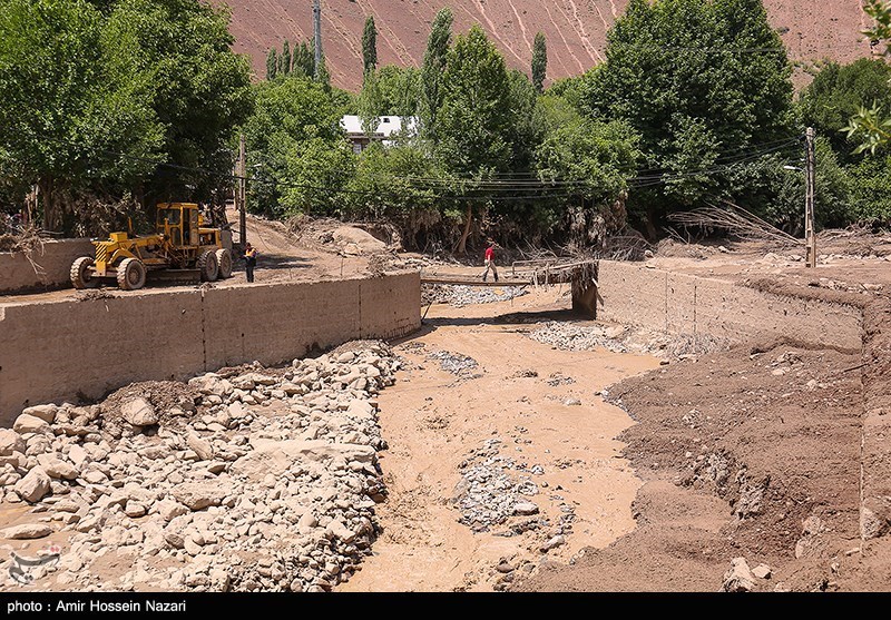 خسارات سیل در روستای الموت غربی - قزوین