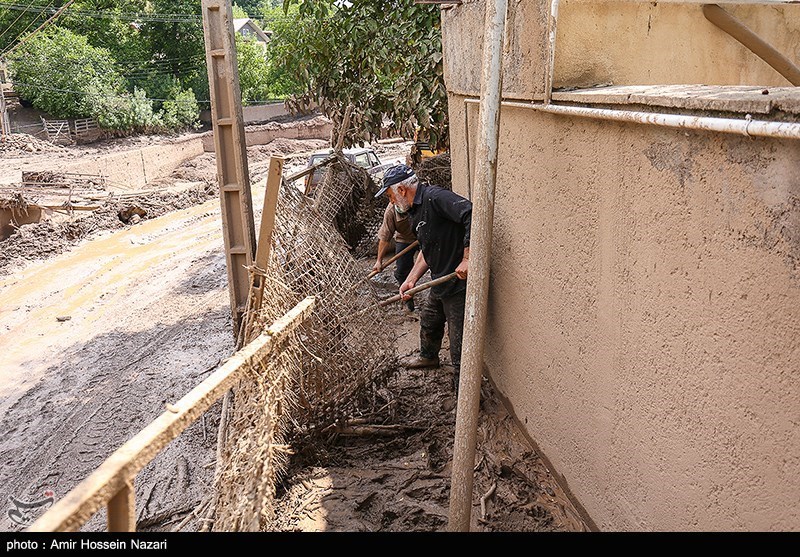 خسارات سیل در روستای الموت غربی - قزوین