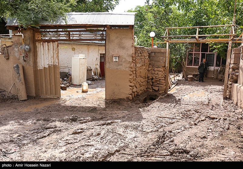 خسارات سیل در روستای الموت غربی - قزوین