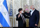 محمدجواد ظریف وزیر امور خارجه ایران و دنیس مونکادا وزیر امور خارجه نیکاراگوئه
