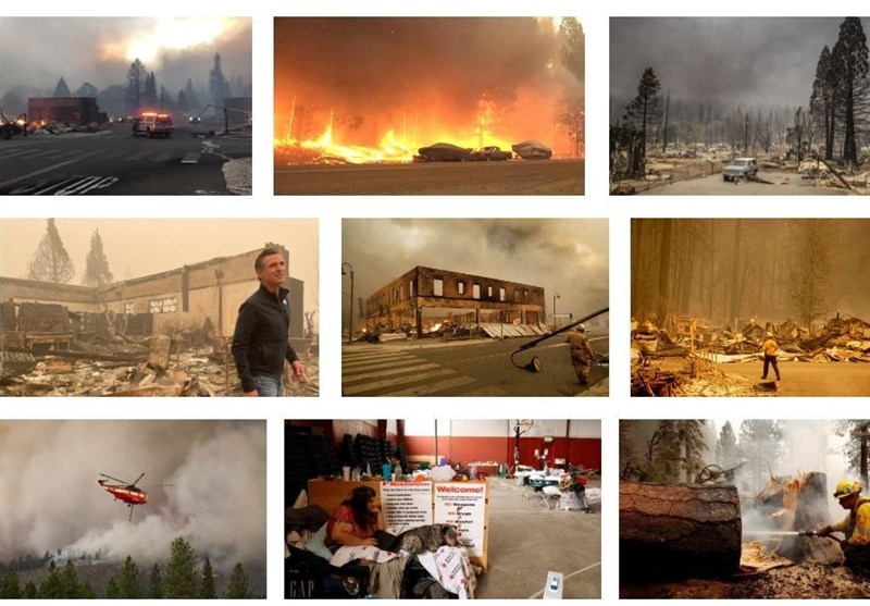 آتش سوزی کالیفرنیا پایان ندارد+فیلم و تصاویر