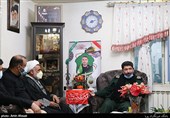 سردار حسن زاده فرمانده سپاه محمدرسول الله تهران بزرگ در منزل شهید رضا فرزانه