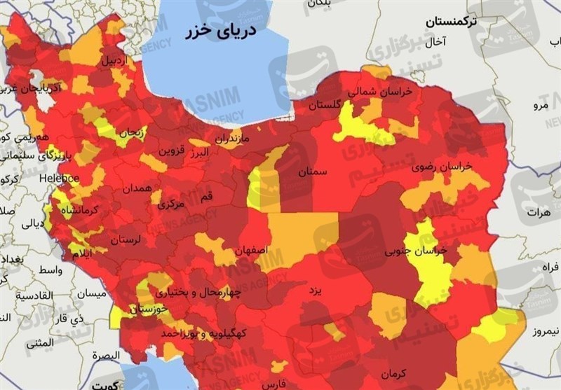5 شهر آذربایجان شرقی به وضعیت زرد کرونایی بازگشتند/تبریز همچنان در وضعیت قرمز