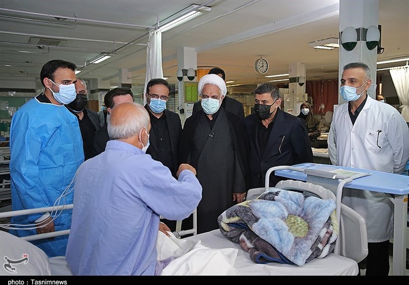 بازگشایی ‌بیمارستان امام خمینی (ره) کرج با حضور رئیس دستگاه قضا / گفت‌وگوی صمیمانه اژه‌ای با مدافعان سلامت‌ + تصاویر