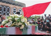 پیکر شهید امنیت در زادگاهش باغملک تشییع شد