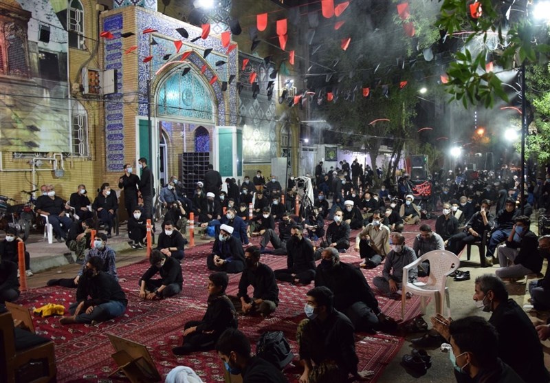 مراسم عزاداری ‌محرم در مسجد فاطمیه اهواز+عکس