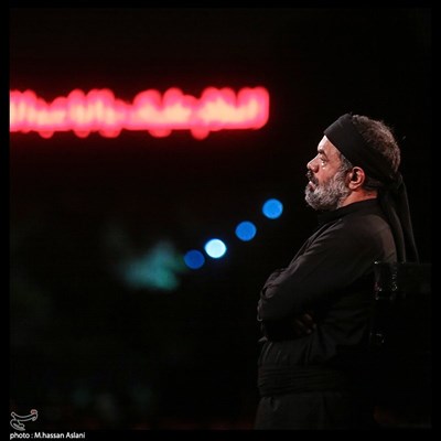 حاج محمود کریمی در مراسم عزاداری شب عاشورای حسینی، اجتماع عظیم عشیره عاشورا