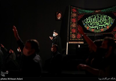 حجت الاسلام سیدابراهیم رئیسی در مراسم عزاداری شب عاشورای حسینی، اجتماع عظیم عشیره عاشورا 