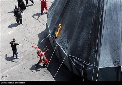 خیمه سوزان ظهر عاشورا - چهار راه گلوبندک تهران