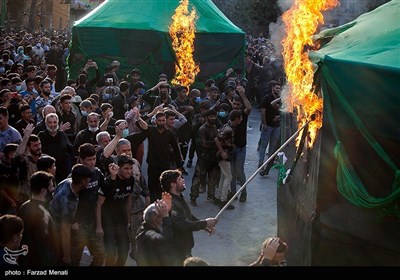 مراسم خیمه سوزان در کرمانشاه