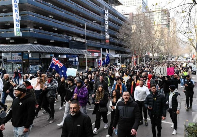 Police Clash with Protesters As Australia Reports Record COVID Cases