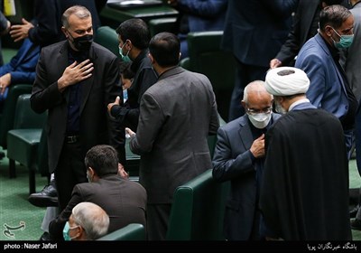 حسین امیرعبداللهیان وزیر پیشنهادی امور خارجه در روز دوم بررسی وزرای پیشنهادی دولت در مجلس