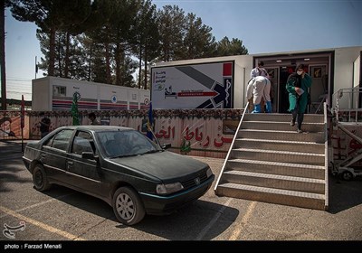 آماده سازی بزرگترین بیمارستان سیار کشور توسط نیروی زمینی سپاه در کرمانشاه