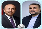 گفتگوی تلفنی وزیر خارجه ترکیه با امیر عبداللهیان