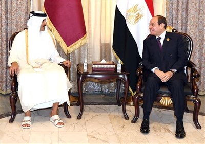 امیر قطر و رئیس جمهور مصر بعد از ۴ سال دیدار کردند 