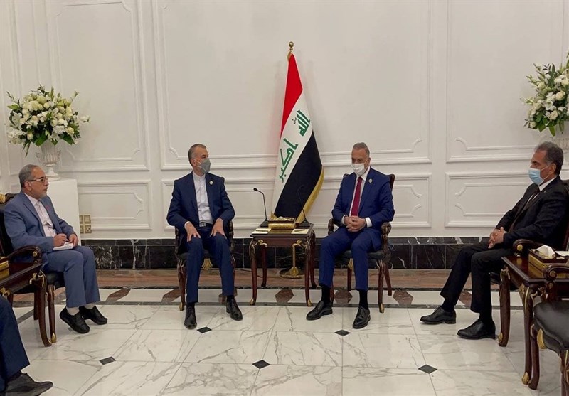 دیدار امیرعبداللهیان با نخست‌وزیر عراق در حاشیه نشست بغداد