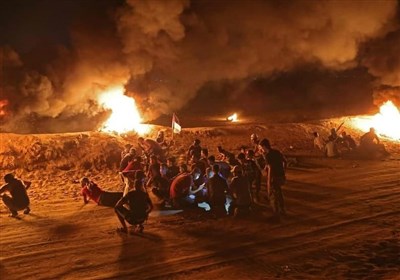 یک شهید و 15 زخمی در ششمین شب تظاهرات «خشم» در نوار غزه