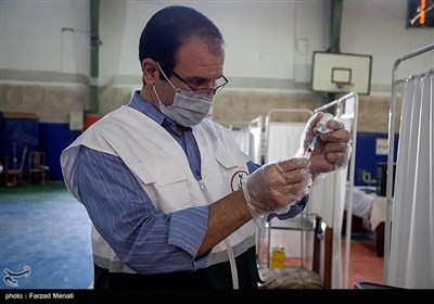 تزریق واکسن کرونا در طرح شهید سلیمانی - کرمانشاه