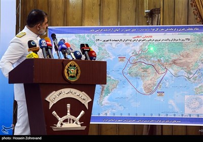 نشست خبری دریادار شهرام ایرانی فرمانده نیروی دریایی ارتش