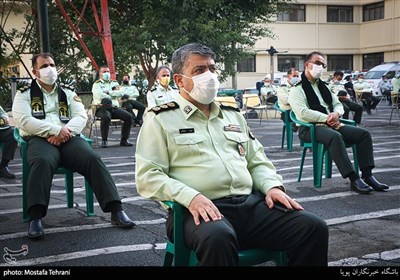  سرهنگ موقوفه ای رییس پلیس پیشگیری تهران در مراسم ختم سرهنگ رضا قاسمی رییس کلانتری138 جنت آباد
