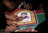 پیکر شهید " محمداینانلو" در آستان مقدس امامزاده طاهر (ع) کرج به خاک سپرده شد