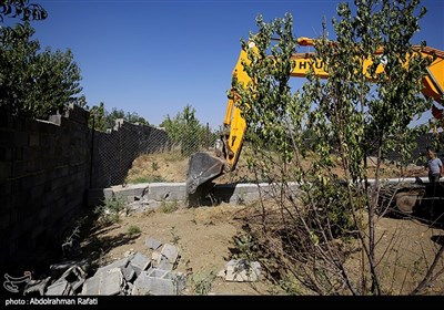 آزاد سازی حریم رود خانه آبشینه همدان از تصرف متخلفان