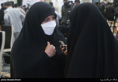 خواهر شهید محمدحسین فهمیده در هشمتین مرحله رزمایش کمک مومنانه